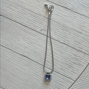 Brighton Silver Necklace with Beautiful Purple Pendant